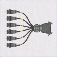 AL-FLEXSPLITT DS, HAN 16E female, 6x Schukostecker
