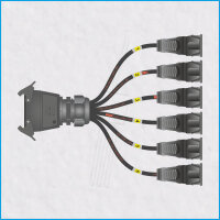 AL-FLEXSPLITT MS, HAN 16E male, 6x Schukokupplung