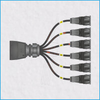 AL-FLEXSPLITT MS-T, HAN 16E male, 6x Schukokupplung