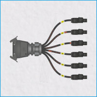 AL-FLEXSPLITT MS, HAN 16E male, 6x powerCON T1