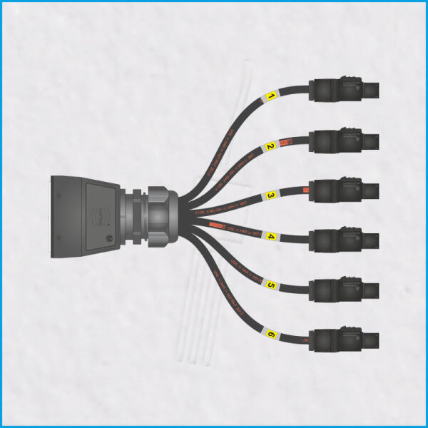 AL-FLEXSPLITT MS-T, HAN 16E male, 6x powerCON T1