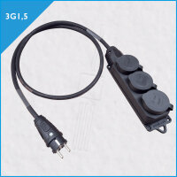 TITANEX Dreifach-Schukokabel 3G1,5, Elastomer-Schukoleiste