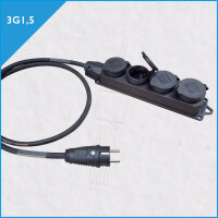 TITANEX Vierfach-Schukokabel 3G1,5, Elastomer-Schukoleiste