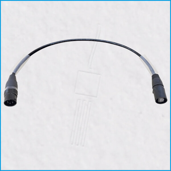 CAT6a etherCON-Adapter, XLR 5-polig male auf RJ45, 0,5m