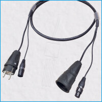 Netz/DMX-Kombikabel, XLR 5-polig, Schuko