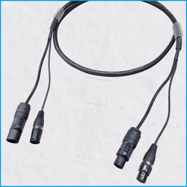 Netz/DMX-Kombikabel, XLR 5-polig, powerCON True1