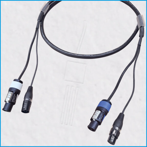 Netz/DMX-Kombikabel, XLR 5-polig, powerCON