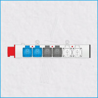 AL-TRUSSLINE-P, 2x CEE 16A/400V, 6x Schuko, LED-Phasenlampen