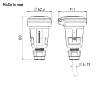 Elamid-Schukokupplung, 2,5mm², IP54, MENNEKES
