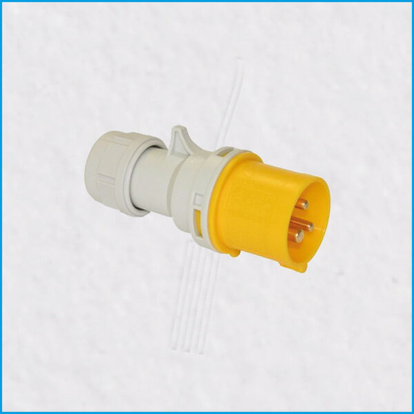 CEE-Stecker 16A/110V 3-polig, TWIST, gelb, IP44, PCE