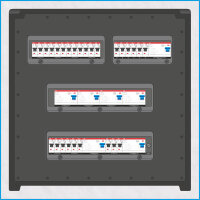 AL-MEDIUM-PE MAX 125A/400V, 7x RCD, Power-Analyser