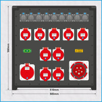 AL-MEDIUM-PE MAX 125A/400V, 7x RCD, Power-Analyser