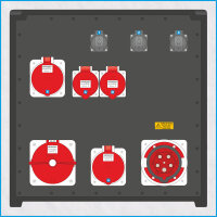 AL-MEDIUM-PE MAX 125A/400V, 3x RCD