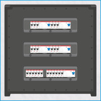 AL-MEDIUM-PE MAX 125A/400V, 5x RCD