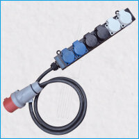 AL-TRUSSLINE-P, 16A/400V, 5G2,5, 6x Schuko, 2m