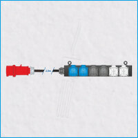 AL-TRUSSLINE-P, 16A/400V, 5G2,5, 6x Schuko, 2m