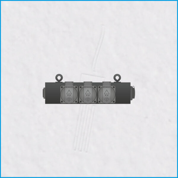 AL-TRUSSLINE-P, powerCON T1, 3x Schuko, all black