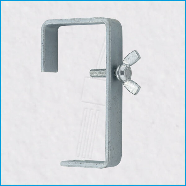 DOUGHTY C-Rohrhaken T21805, 60-75mm, 50kg, silber