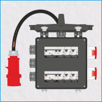 AL-MEDIUM-Q MkII 32A/400V, 8x RCBO