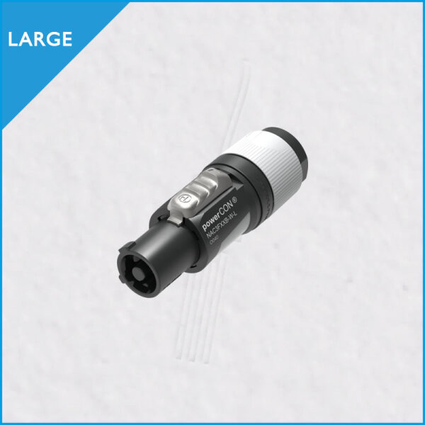 powerCON Kabelstecker NAC3FXXB-W-L, grau/schwarz (Power Out)