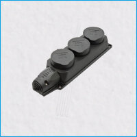 Elastomer Dreifach-Schukoleiste, 2,5mm², IP44