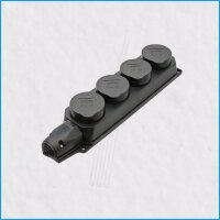 Elastomer Vierfach-Schukoleiste, 2,5mm², IP44