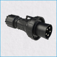 CEE-Stecker 63A, POWER TWIST, schwarz, IP67, PCE