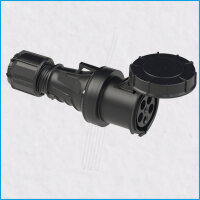 CEE-Kupplung 63A, POWER TWIST, schwarz, IP67, PCE