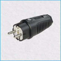 Gummi-Schukostecker, 2,5mm², IP54, PCE