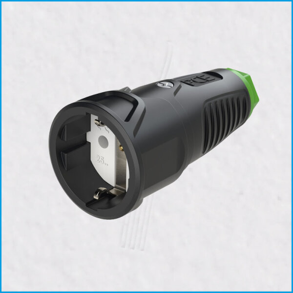 Gummi-Schukokupplung, 2,5mm², IP20, grüner Ring, PCE