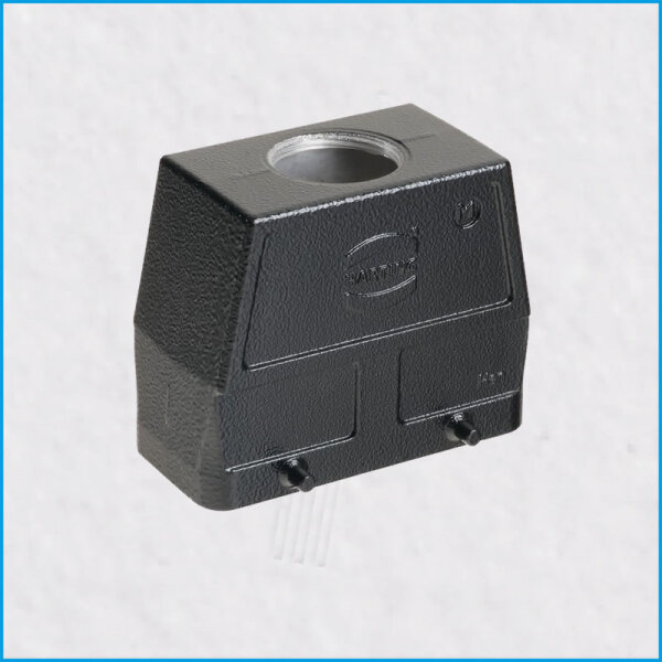 HAN 16E Tüllengehäuse schwarz, 76mm, M32, ohne Schnalle, ohne Gummi