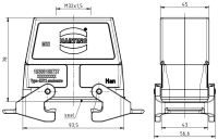 HAN 16E Kupplungsgehäuse, 78mm, M32, mit Schnallen,...