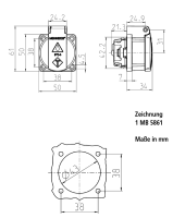 Schuko-Anbausteckdose, IP54 (DIN/VDE 0620-1), Schraubk., schwarz, MENNEKES